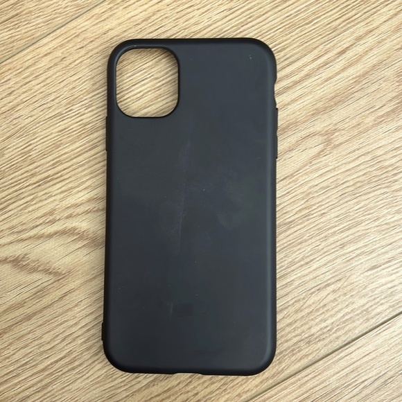 Black iPhone 11 silicone phone case - Picture 2 of 3